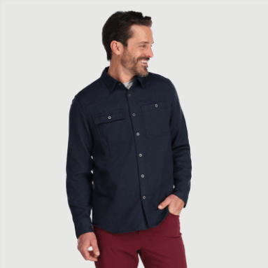 Outdoor Research Herren-Feedback-Flanellhemd Marineblau