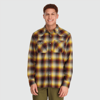 Outdoor Research Herren Feedback Flanellhemd Sand Kariert