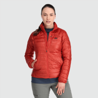 Outdoor Research Damen Helium Daunenjacke Cranberry