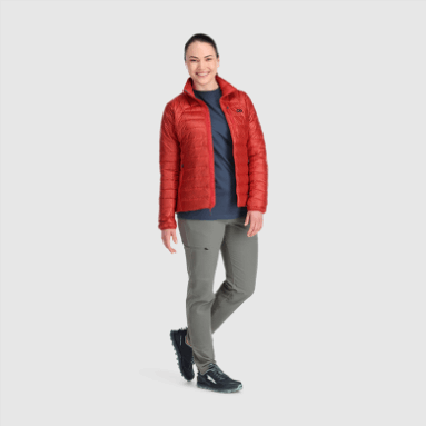 Outdoor Research Damen Helium Daunenjacke Cranberry
