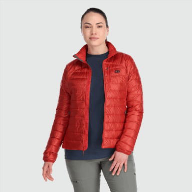 Outdoor Research Damen Helium Daunenjacke Cranberry