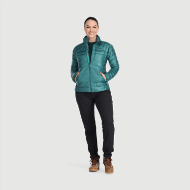 Outdoor Research Damen Helium Daunenjacke Deep Lake