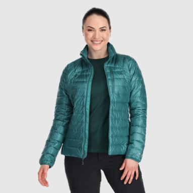 Outdoor Research Damen Helium Daunenjacke Deep Lake