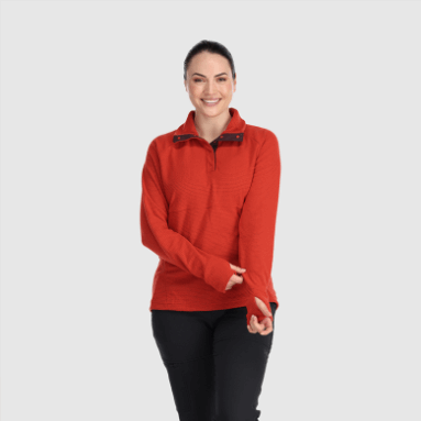Outdoor Research Damen Trail Mix Snap Pullover Cranberry