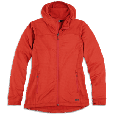 Outdoor Research Vigor Kapuzenpullover Mit Durchgehendem Reißverschluss Für Damen, Cranberry