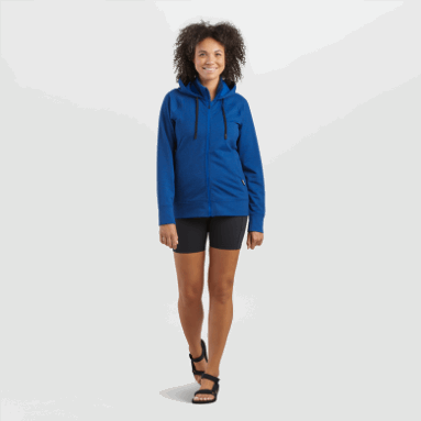 Outdoor Research Emersion Fleece Hoodie Für Damen Classic Blue Heather