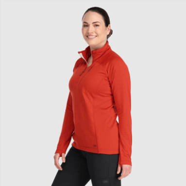 Outdoor Research Vigor Halbreißverschluss Plus Cranberry Für Damen