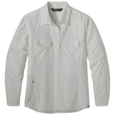 Outdoor Research Damen Way Station Langarmshirt Snow