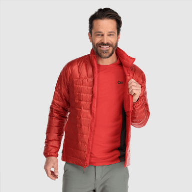 Outdoor Research Herren Helium Daunenjacke Cranberry