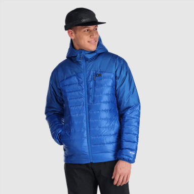 Outdoor Research Herren Helium Daunen Hoodie Classic Blue