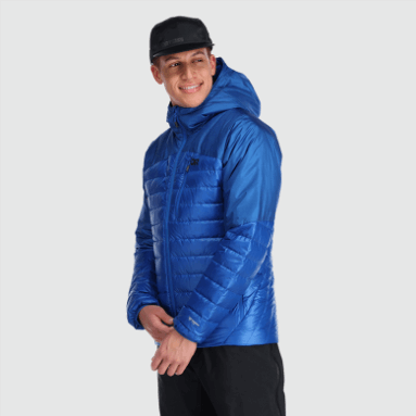 Outdoor Research Herren Helium Daunen Hoodie Classic Blue