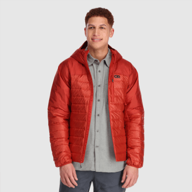 Outdoor Research Herren Helium Daunen Hoodie Cranberry