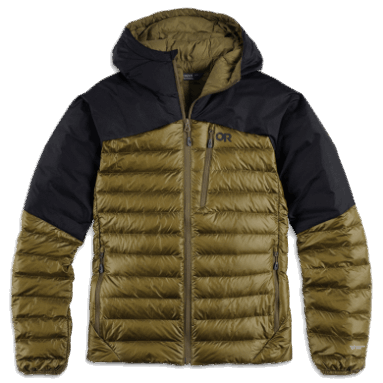 Outdoor Research Herren Helium Daunen Hoodie Loden/Schwarz