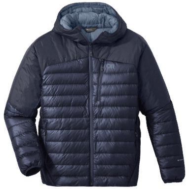 Outdoor Research Herren Helium Daunen Hoodie Marineblau