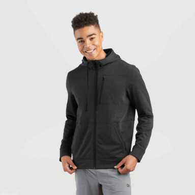 Outdoor Research Emersion Fleece-Hoodie Für Herren Schwarz Meliert