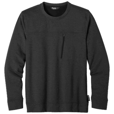 Outdoor Research Fashion Herren Emersion Fleece Crew Schwarz Meliert