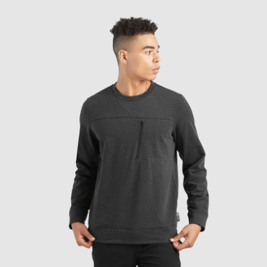 Outdoor Research Herren Emersion Fleece Crew Black Heather