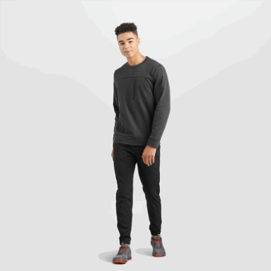 Outdoor Research Herren Emersion Fleece Crew Black Heather