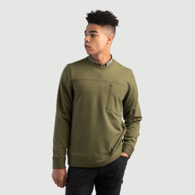 Outdoor Research Herren Emersion Fleece Crew Loden Meliert