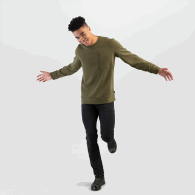 Outdoor Research Herren Emersion Fleece Crew Loden Meliert