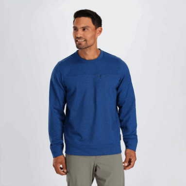 Outdoor Research Fashion Herren Emersion Fleece Crew Classic Blue Heather