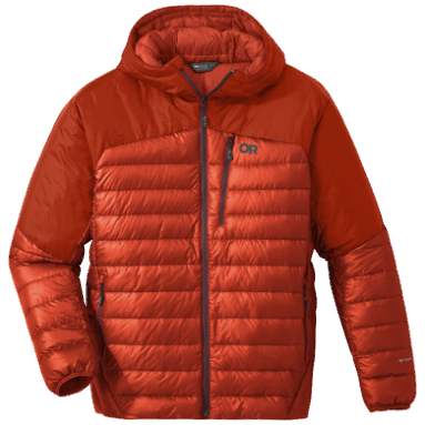 Outdoor Research Herren Helium Daunen Hoodie Redrock