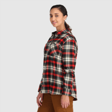 Outdoor Research Damen-Feedback-Flanellhemd Cranberry-Plaid