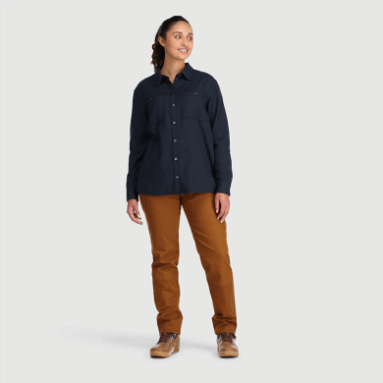 Outdoor Research Damen-Feedback-Flanellhemd Marineblau