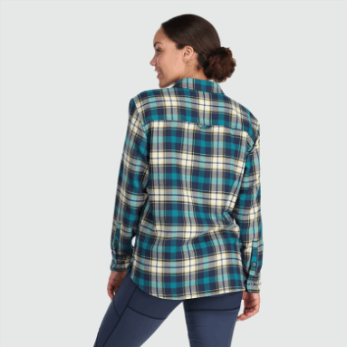 Outdoor Research Damen-Feedback-Flanellhemd Deep Lake Plaid