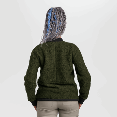 Outdoor Research Damen Juneau Sherpa Fleecejacke Loden
