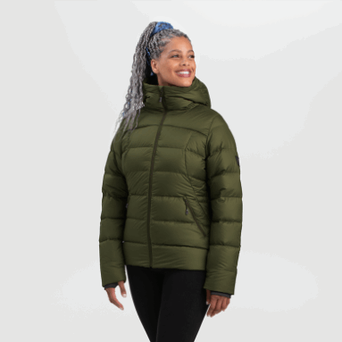 Outdoor Research Damen Coldfront Daunen Hoodie Loden