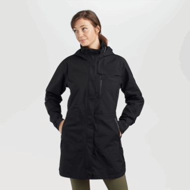 Outdoor Research Aspire Trenchcoat Für Damen Schwarz