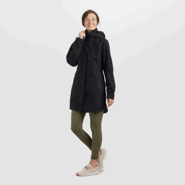 Outdoor Research Aspire Trenchcoat Für Damen Schwarz