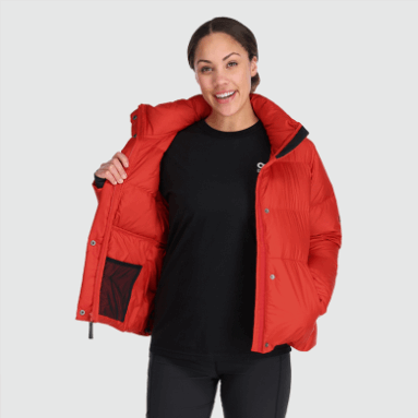 Outdoor Research Damen-kaltfront-daunenjacke Cranberry