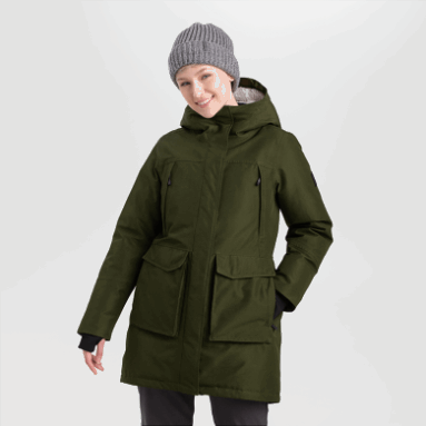 Outdoor Research Stormcraft Daunenparka Für Damen Aus Loden