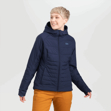 Outdoor Research Shadow Insulated Hoodie Für Damen Marineblau