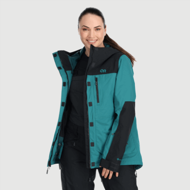 Outdoor Research Damen-Kulshan-Sturmjacke Deep Lake/Black