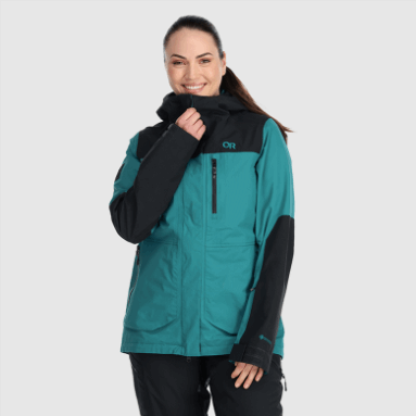 Outdoor Research Damen-Kulshan-Sturmjacke Deep Lake/Black