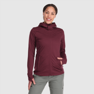 Outdoor Research Melody Hoodie Mit Durchgehendem Reißverschluss Für Damen Kalamata Heather