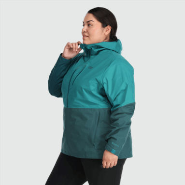 Outdoor Research Aspire II Gore-Tex® Regenjacke Für Damen In Übergröße Deep Lake/Treeline