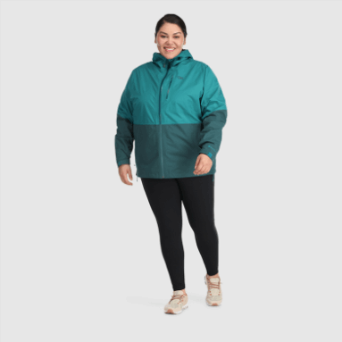 Outdoor Research Aspire II Gore-Tex® Regenjacke Für Damen In Übergröße Deep Lake/Treeline
