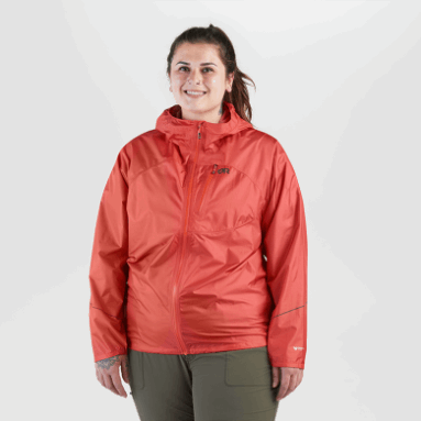 Outdoor Research Damen Helium Rain Plus Size Jacke Sunset