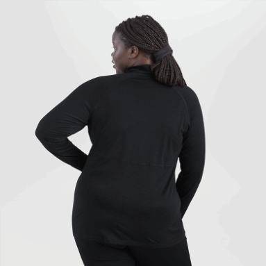 Outdoor Research Alpine Onset Merino Halbreißverschluss Für Damen Schwarz