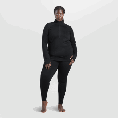 Outdoor Research Alpine Onset Merino Halbreißverschluss Für Damen Schwarz