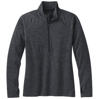 Outdoor Research Alpine Onset Merino Halbreißverschluss Für Damen Anthrazit Meliert