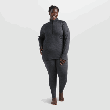 Outdoor Research Alpine Onset Merino Halbreißverschluss Für Damen Anthrazit Meliert