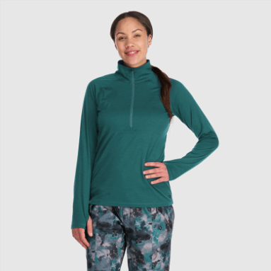 Outdoor Research Alpine Onset Merino Half Zip Treeline Für Damen
