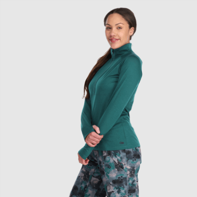 Outdoor Research Alpine Onset Merino Half Zip Treeline Für Damen