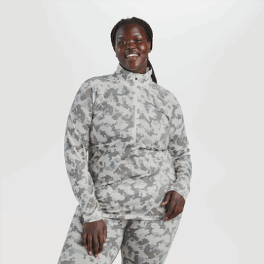 Outdoor Research Alpine Onset Merino Half Zip Snow Camo Für Damen