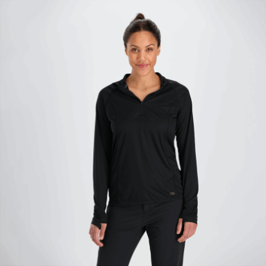 Outdoor Research Damen Echo Quarter Zip Schwarz